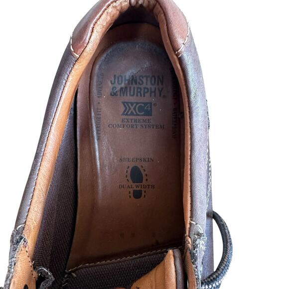 Johnston & Murphy XC4 Men’s Brown Sheepskin Leather Lace Up Oxford Shoe Size 8.5
